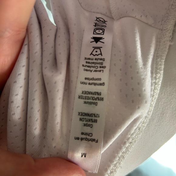 Women's Asymmetrical Sports Bra - Cream - Picture 2 of 2